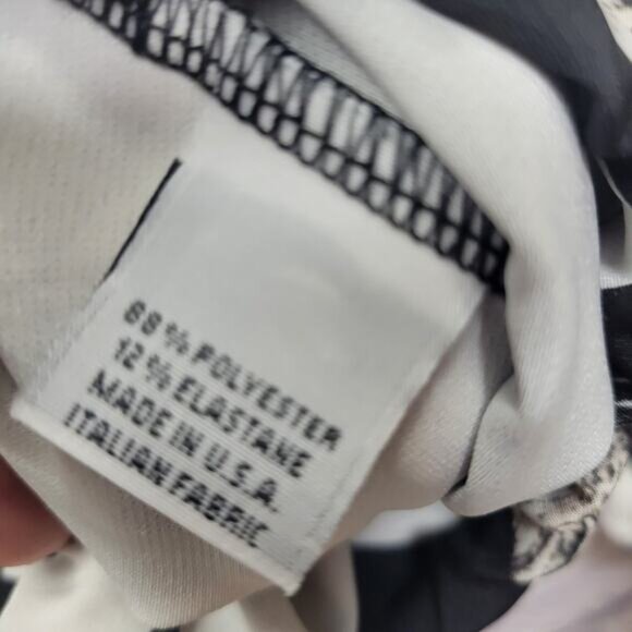 Bryn Walker Giovanna Shirt Jacket Size XS Abstract Circles Black White Cropped - Picture 6 of 9